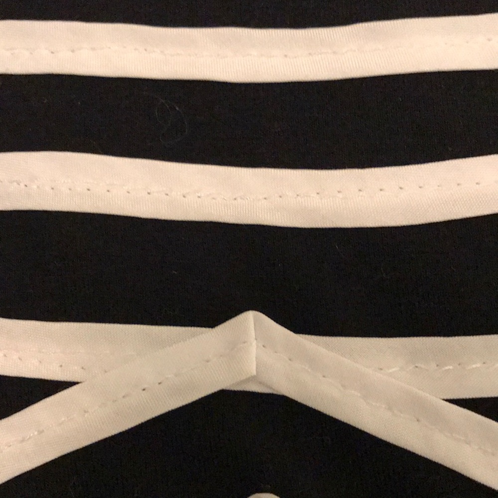 Like-new! Black and White Striped Knit Top - Picture 7 of 10